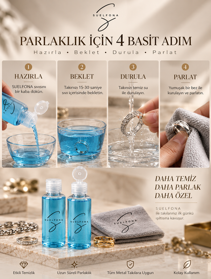 Altın Gümüş Çelik Bakır Pirinç Takı Temizleme Ve Parlatma Bakım Seti