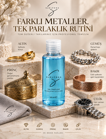 Altın Gümüş Çelik Bakır Pirinç Takı Temizleme Ve Parlatma Bakım Seti